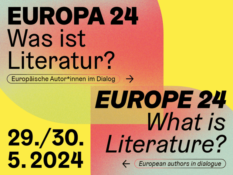 Grafische Gestaltung zu dem Projekt Europa 24: Was ist Literatur? Europäische Autor*innen im Diaolg© Kathleen Bernsdorf
